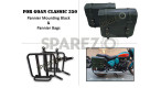 For Royal Enfield Goan Classic 350 Leather Pannier Dark Green Bags With Mounting - SPAREZO For Royal Enfield Goan Classic 350 Leather Pannier Dark Green Bags With Mounting - SPAREZO